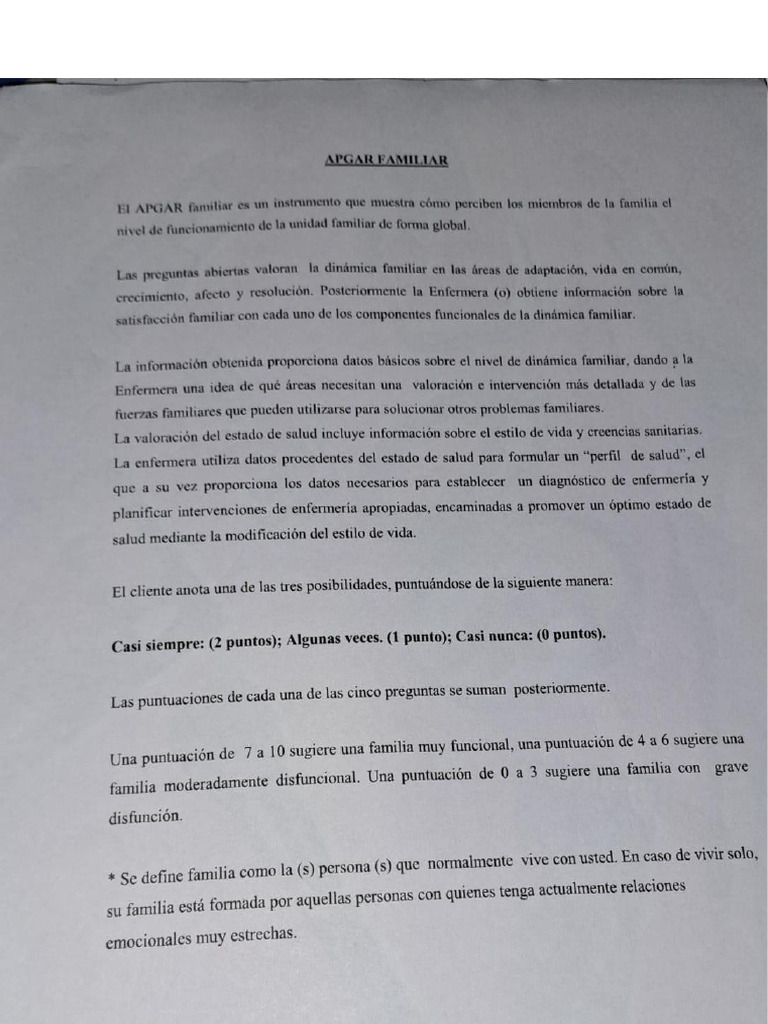 Test Apagar Familiar | PDF