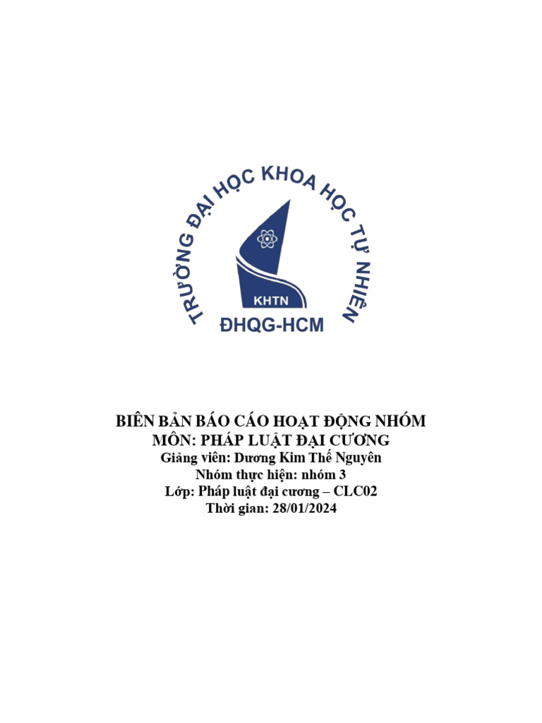PLDC Nhom3 BaoCaoHoatDongNhom | PDF