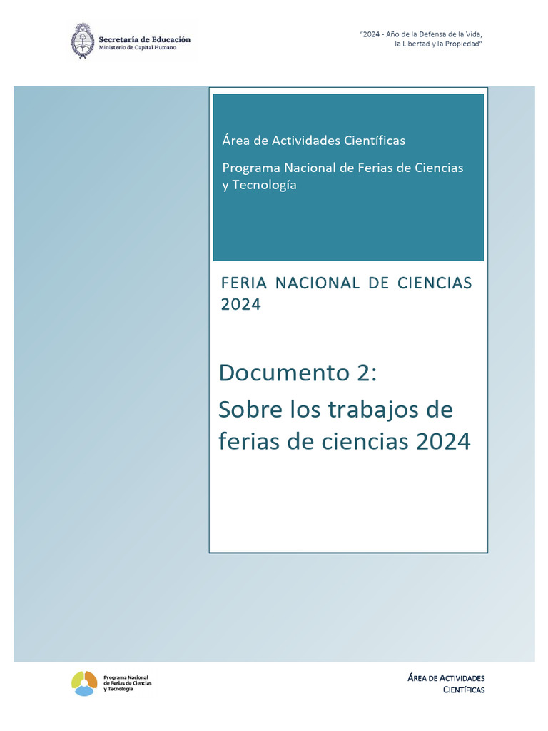Proyectos para Feria de Ciencias 2024 | PDF | Aprendizaje | Enseñando