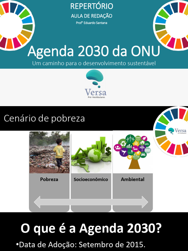 Agenda 2030 da ONU: Rumo ao Desenvolvimento | PDF | Sustentabilidade ...