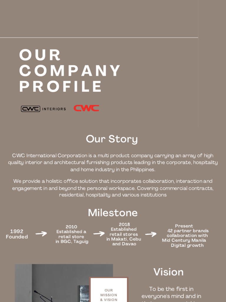 CWC International Corporation Profile | PDF | Interior Design | Furniture