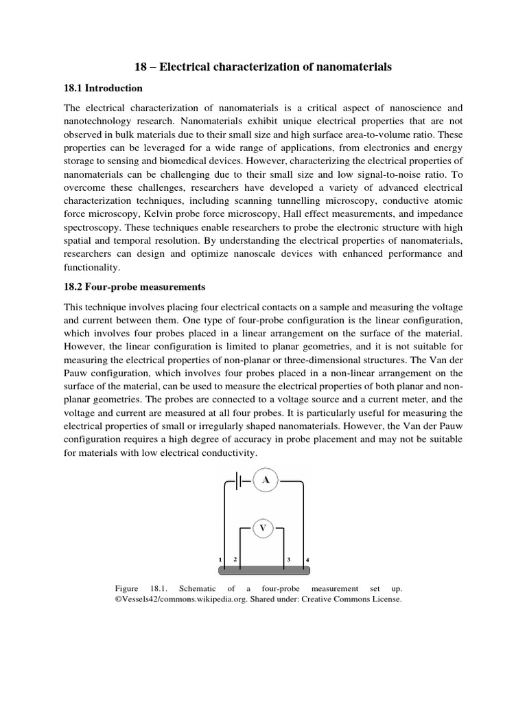 Electrical Characterization of Nanomaterials | PDF | Scanning Tunneling ...