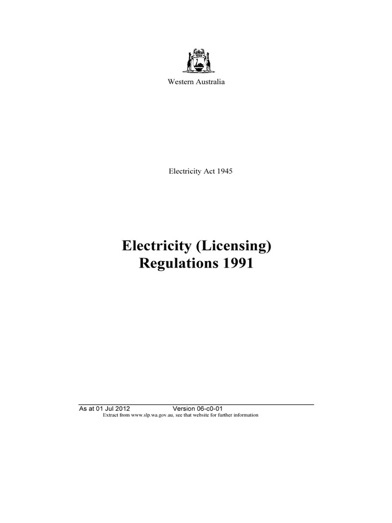 qua-std-001-0-electricity-licensing-regulations-1991-version-06-c0