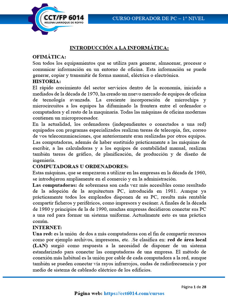 Introducción A La Informática | PDF | Hardware de la computadora ...