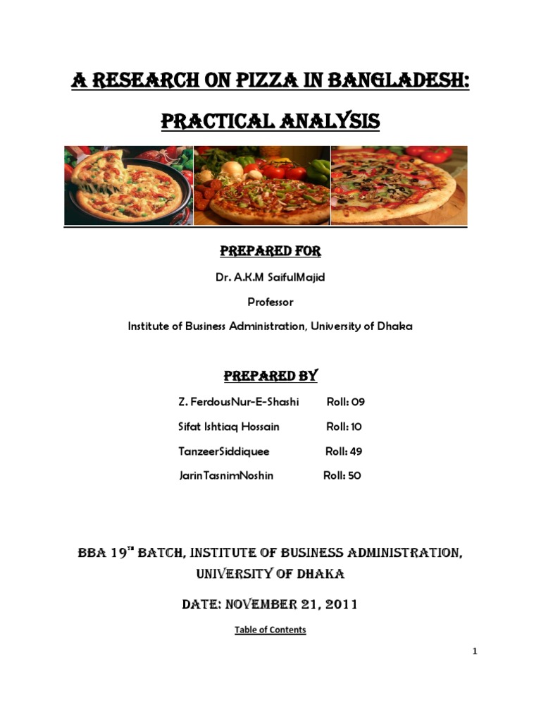 Pizza Market Analysis in Bangladesh | PDF | Supply (Economics) | Supply ...