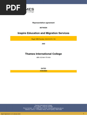 Agent Agreement Thames International College - Inspire Education & Migration Services-sign