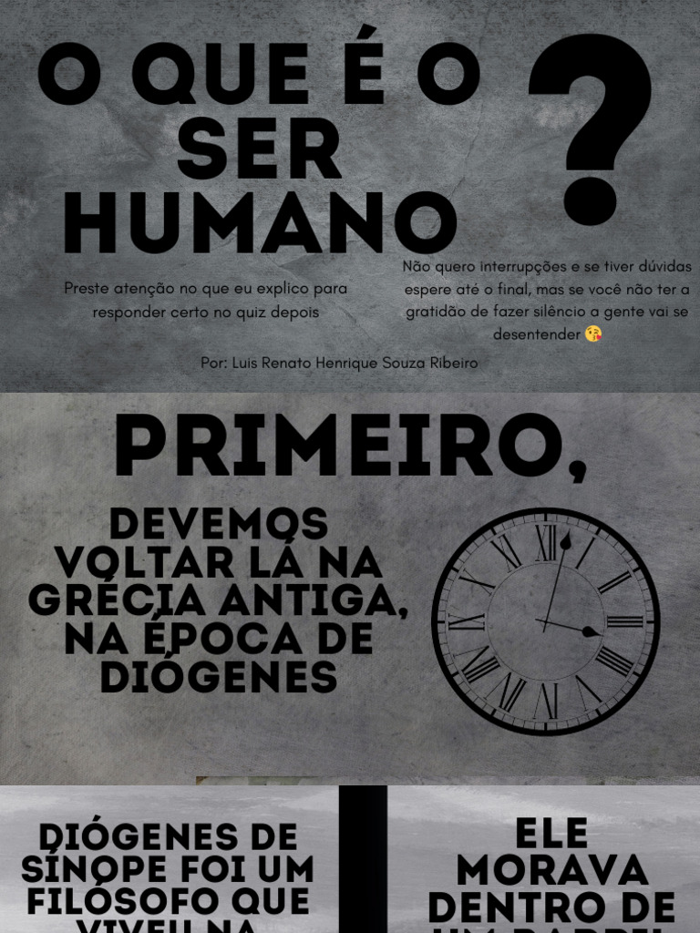 O Ser Humano na Filosofia e Ciência | PDF | Humano | Platão