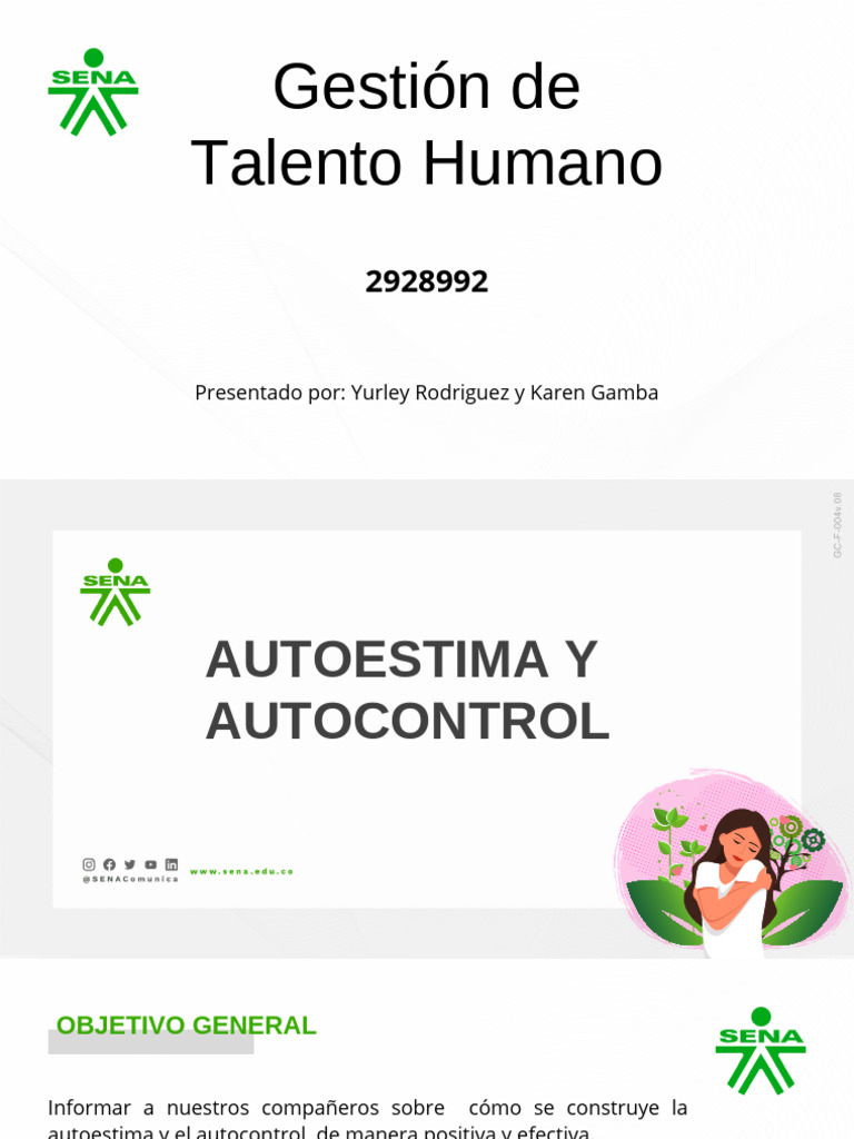 Autoestima y Autocontrol: Claves para el Bienestar | PDF | Autoestima ...