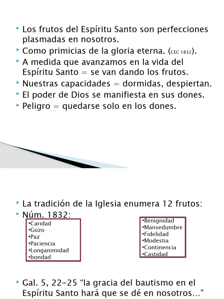 Frutos del Espíritu Santo: 12 Virtudes | PDF | Fruto Del Espiritu Santo ...