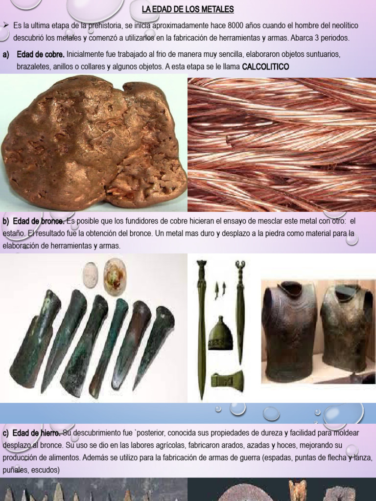 La Edad de los Metales: Innovaciones y Cambios | PDF | Bronce | Rieles