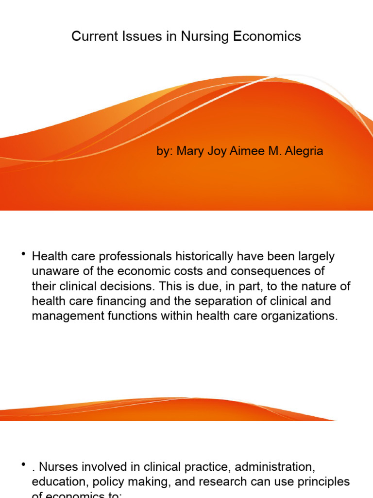 Nursing Economics Pdf Economics Profit Economics