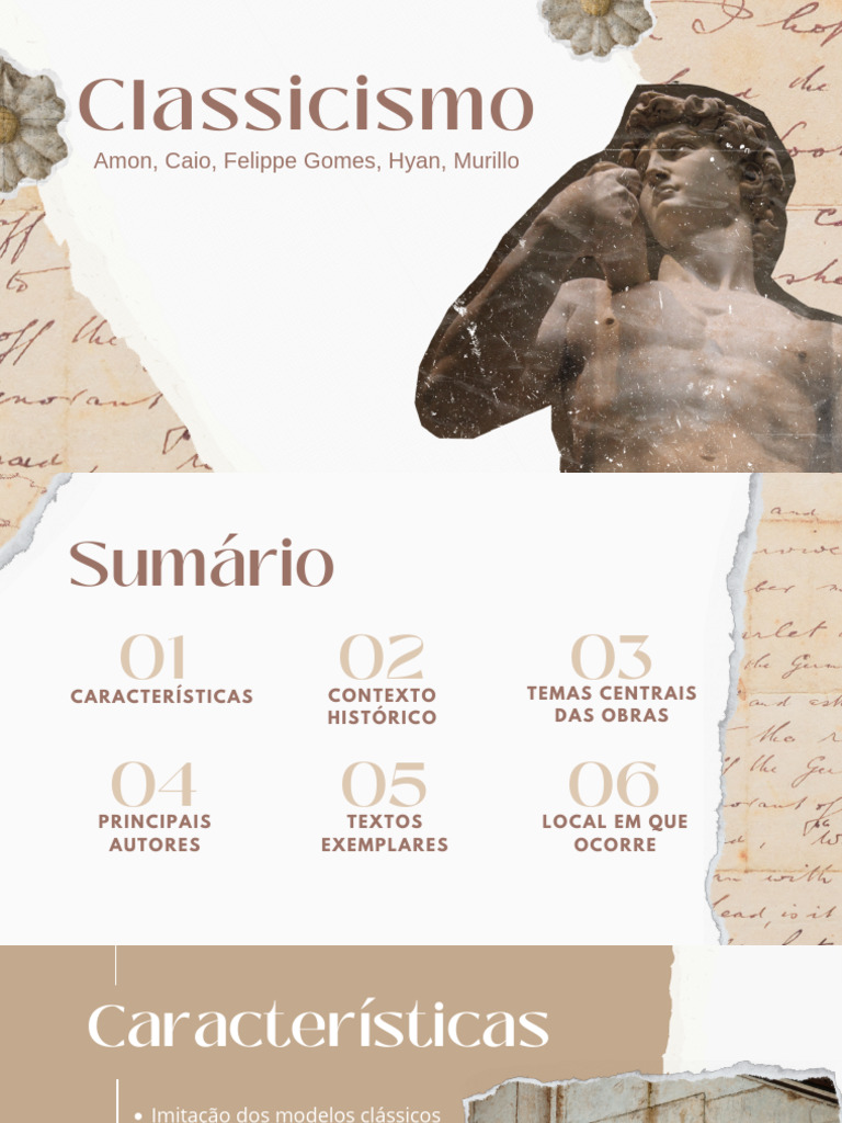 Principais Autores do Classicismo | PDF | Classicismo | Renascimento