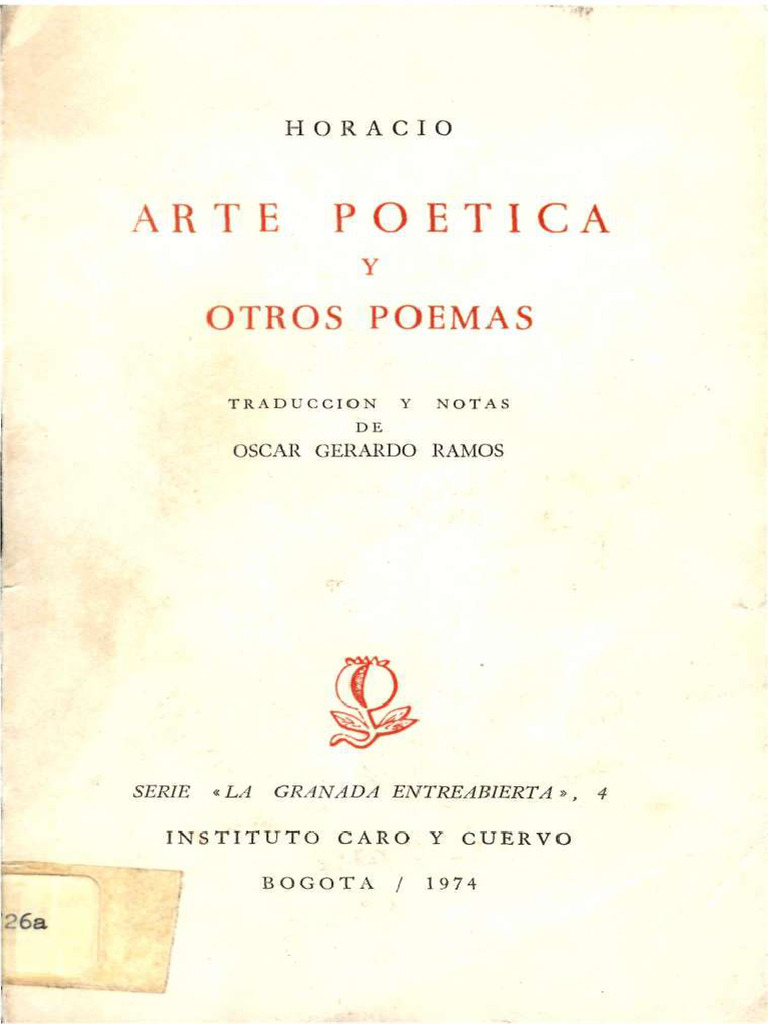 Arte poética de Horacio y poemas | PDF | Horacio | Poesía