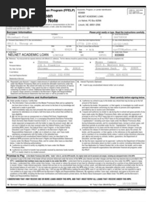 Financial Aid Promissory Note