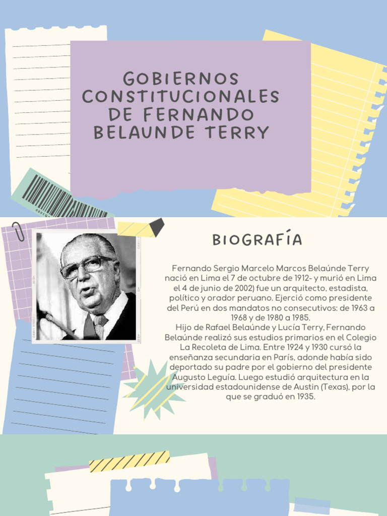 Copia de Fernando Belaunde Terry | PDF | Perú | Economias