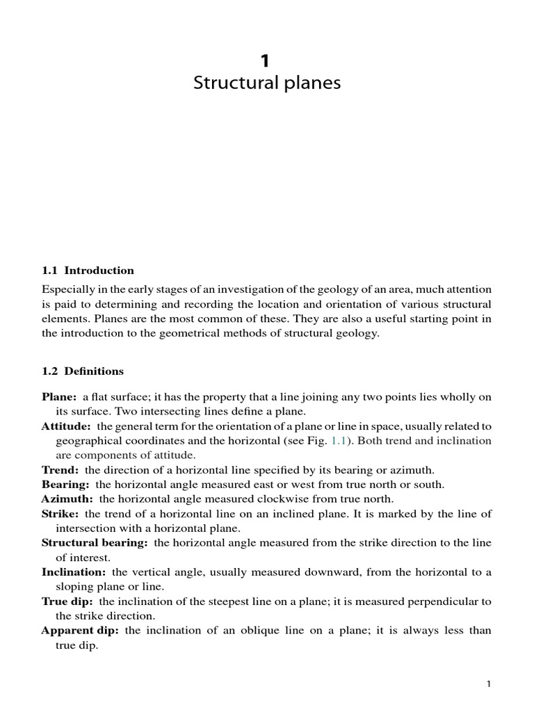 Understanding Structural Planes in Geology | PDF