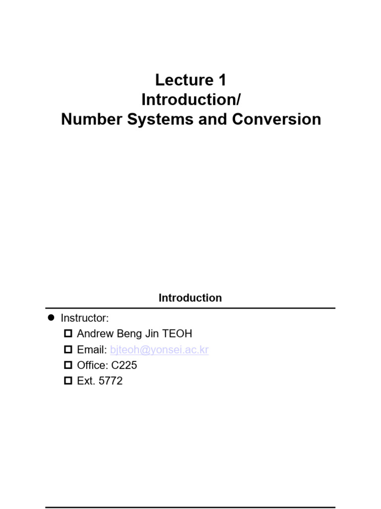 Digital Systems: Number Systems Overview | PDF | Binary Coded Decimal ...