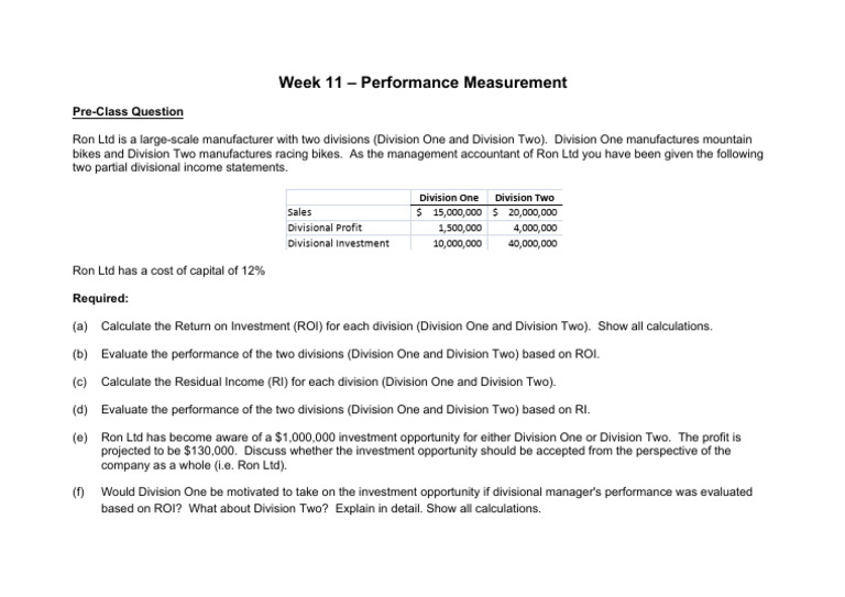 Week 11 Pre-Class Question | PDF | Business | Finance & Money Management