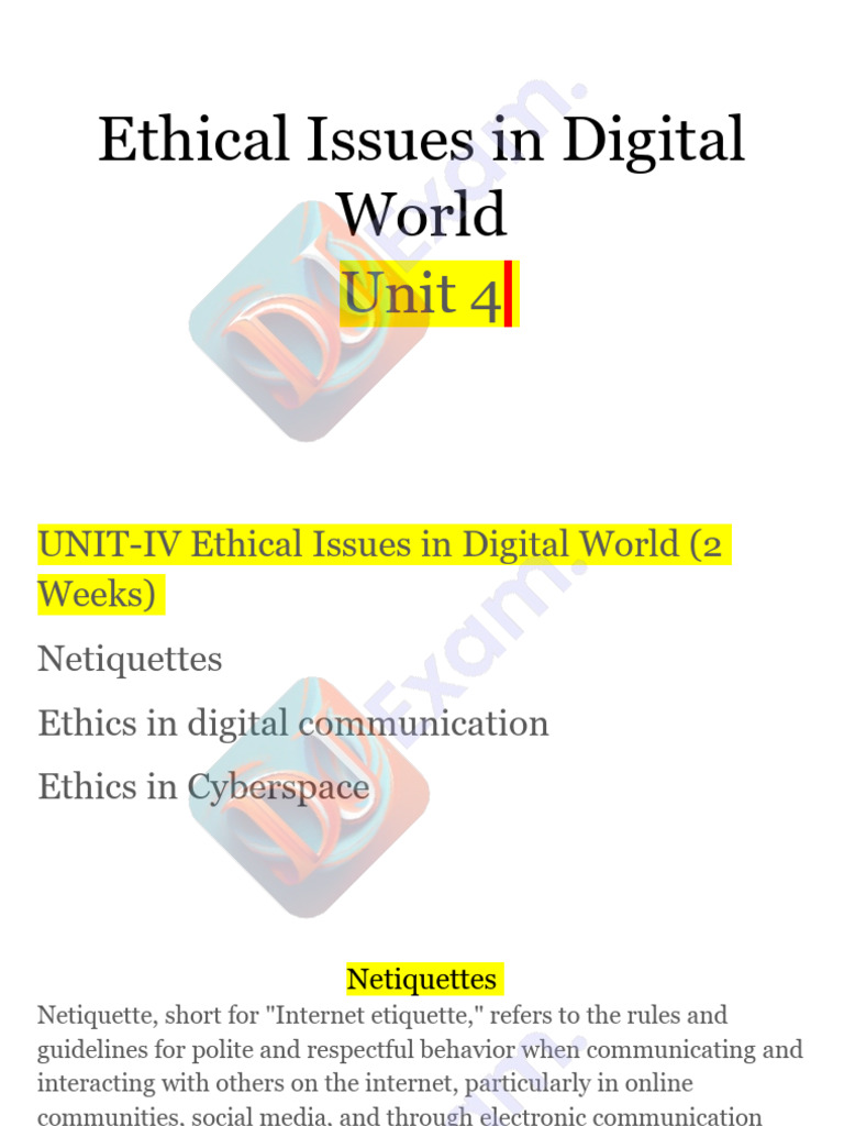 Ethical Standards in Digital Communication | PDF | Privacy | Computer ...