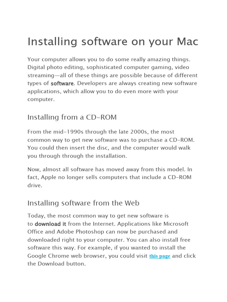 Installing Software On Your Mac | PDF | Icon (Computing) | Installation ...
