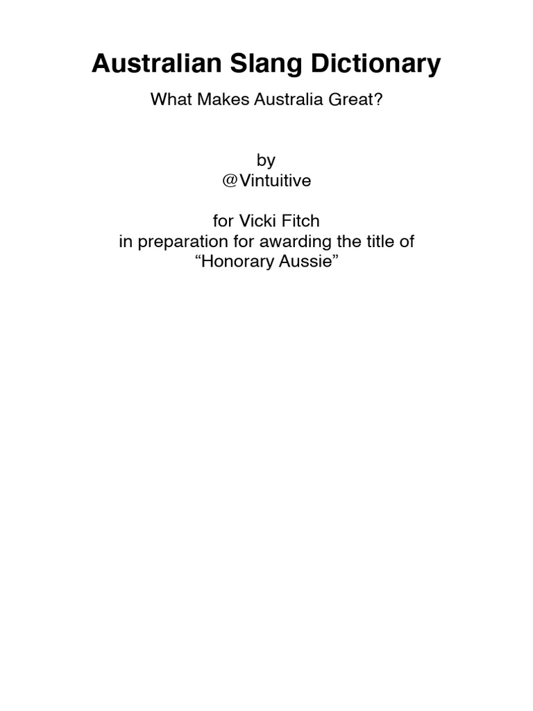 Aussie Slang Dictionary Online – Australian Slang Meaning – GJDJU