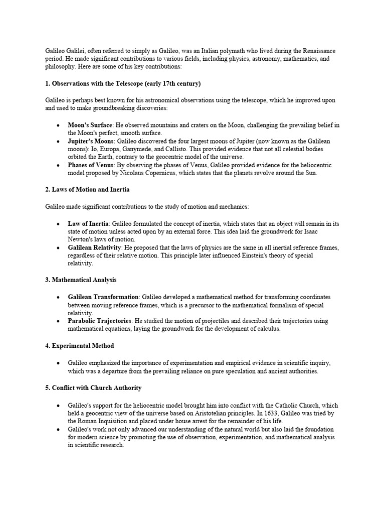 Galileo Galilei Pdf Galileo Galilei Inertia