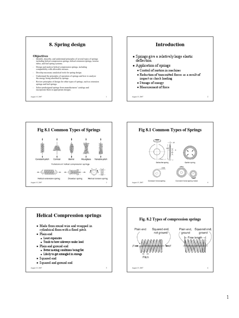 Spring Design and Stress Analysis Guide | PDF | Ultimate Tensile ...