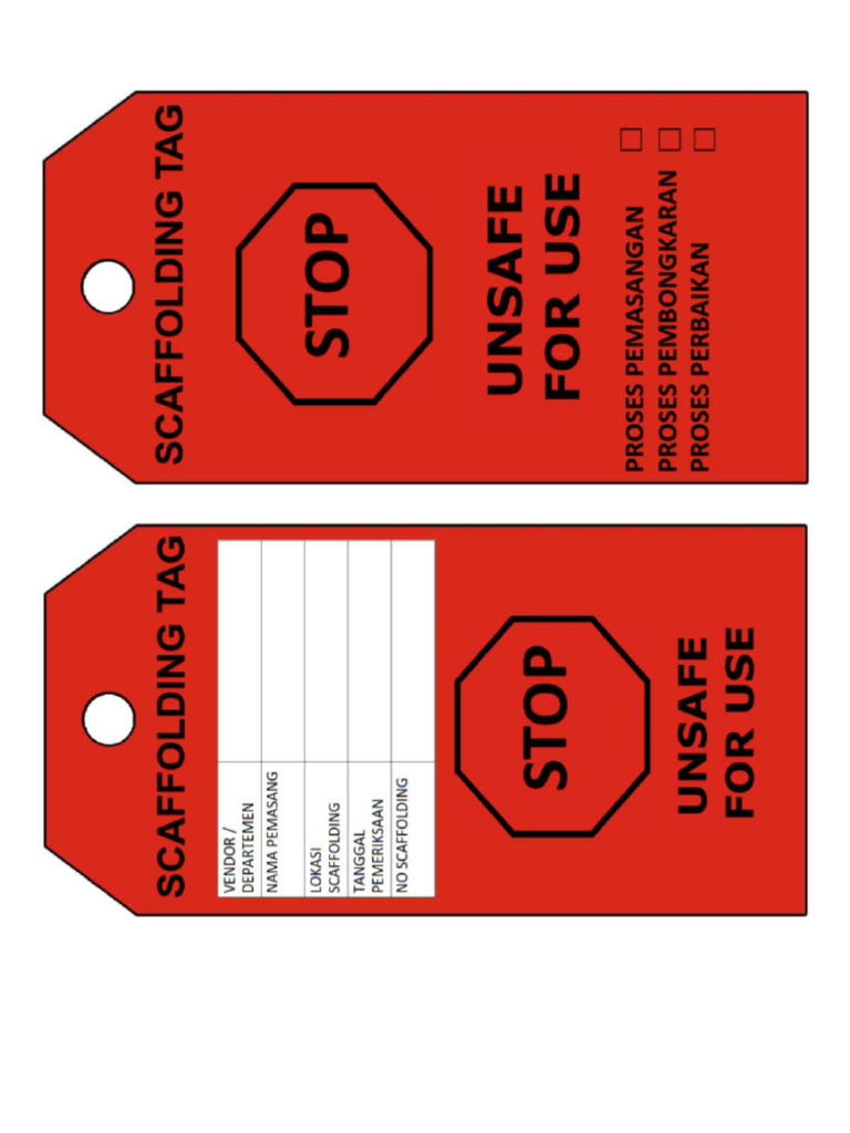 Scaff Tag | PDF