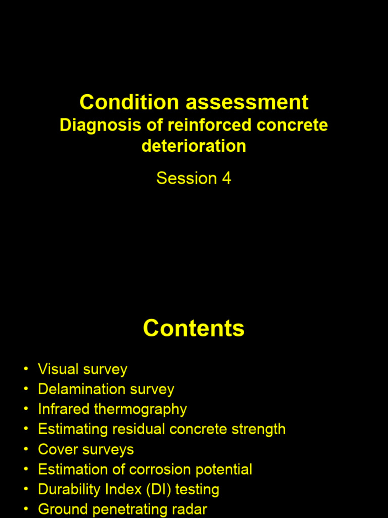 Concrete Deterioration Assessment Techniques | PDF | Infrared ...