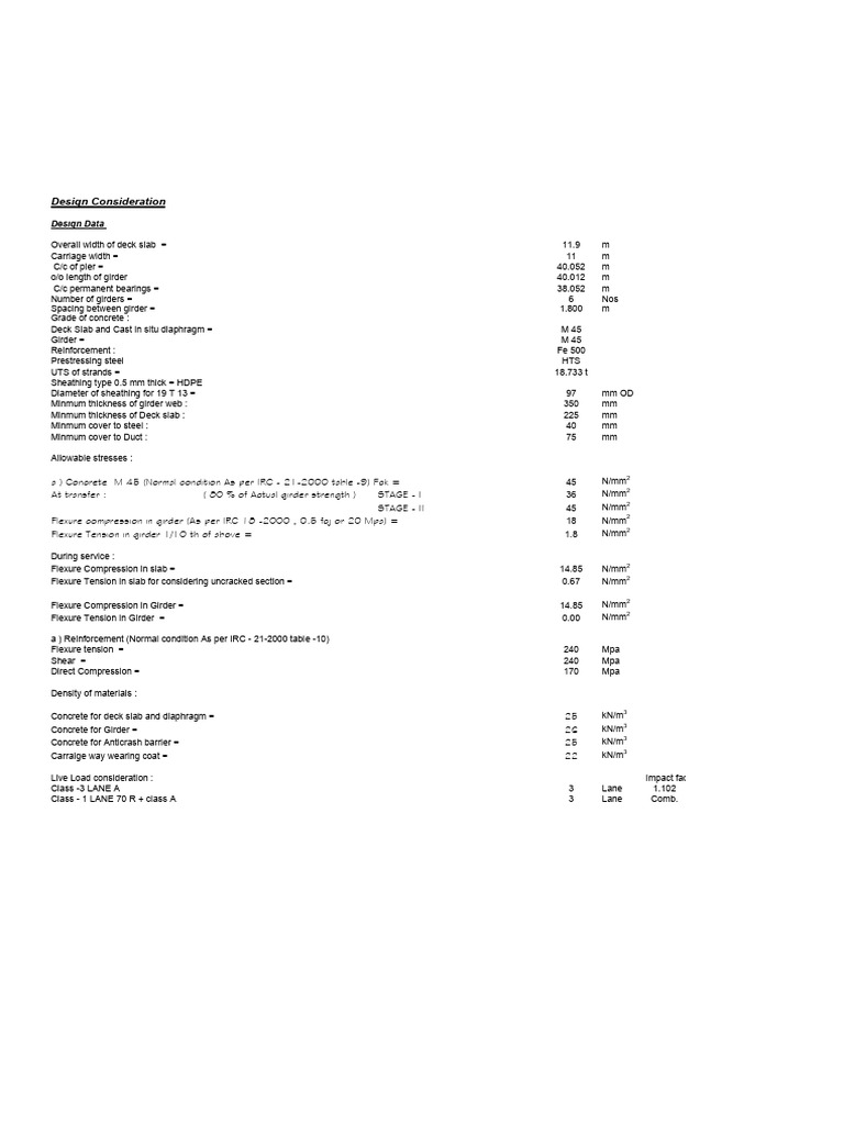 Superstructure Design 1 Pdf Bending Prestressed Concrete