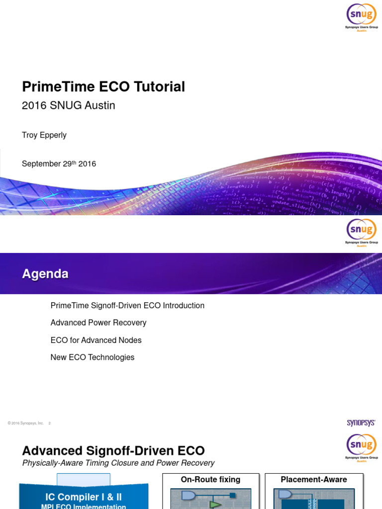 PrimeTime ECO Tutorial Overview | PDF | Central Processing Unit ...