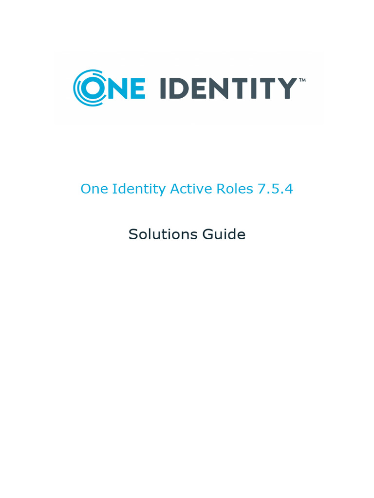 ActiveRoles Solutions Guide | PDF | Active Directory | Microsoft Outlook