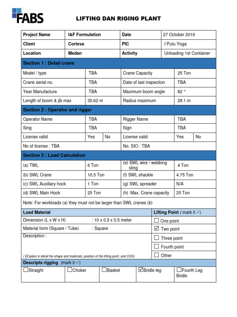 Crane Lifting and Rigging Plan | PDF | Crane (Machine) | Rigging