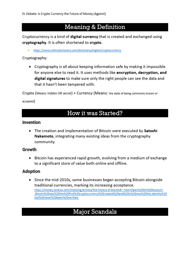 Is Cryptocurrency The Future of Money Debate - Krishna Rawat | PDF |  Cryptocurrency | Money Laundering