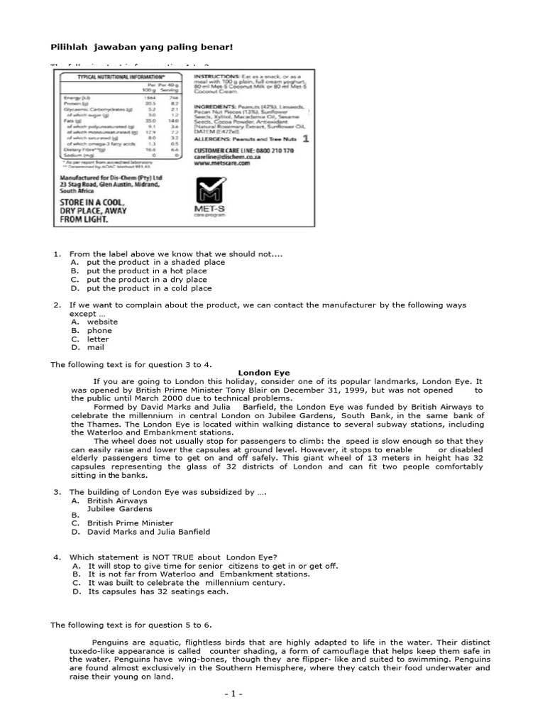 soal-simulasi-usp-1-15-download-free-pdf-penguin-zoology
