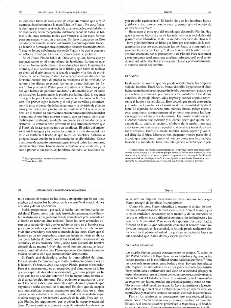 El hombre en la filosofía de Platón | PDF | Platón | Aristóteles