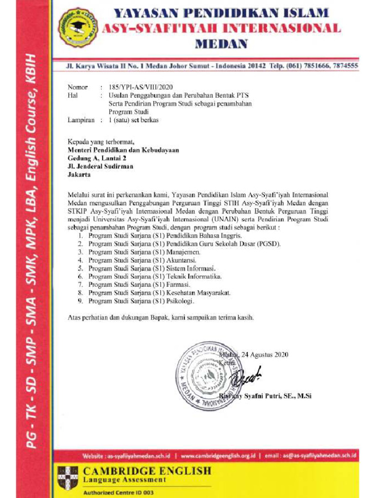 Surat pernohonan penggabungan pdf