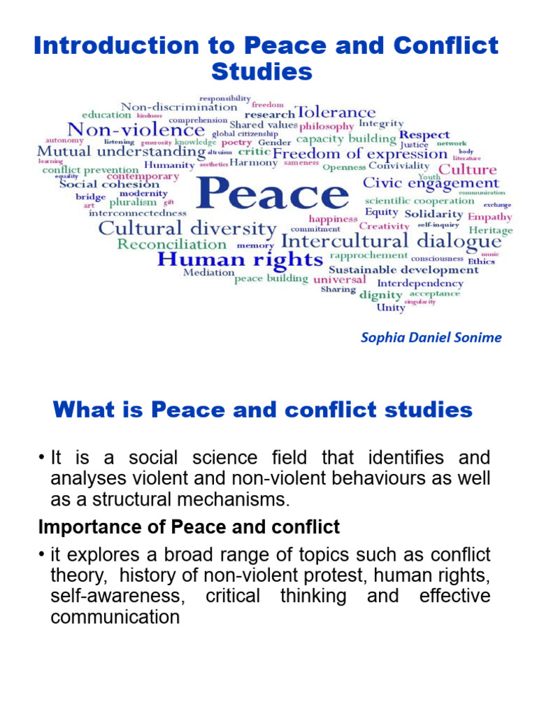 Introduction To Peace Conflict Wk1 2 Pdf Peacebuilding Peace