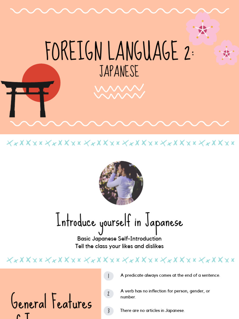 Foreign Language 2 Japanese | PDF