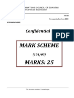 JC English Language Specimen 2024 - 2026 Mark Scheme Paper 3