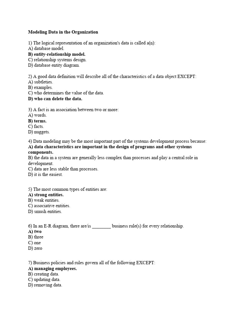 Data Modeling and Entity Relationships | PDF | Computing | Computer ...