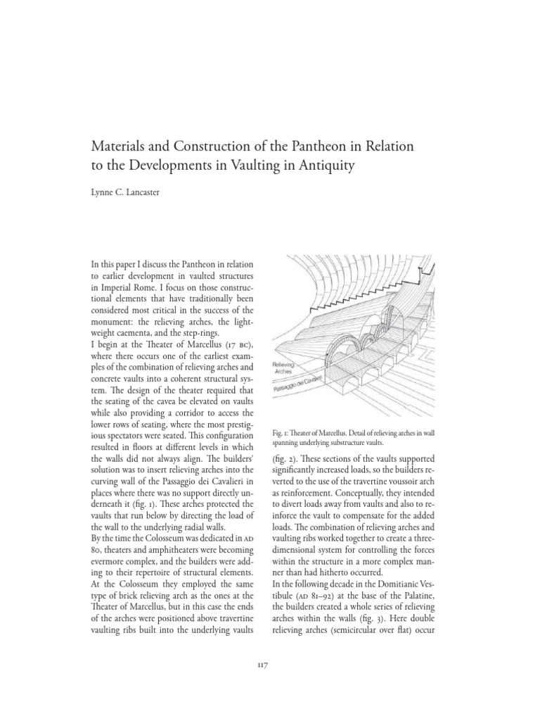 Pantheon: Innovations in Vaulted Structures | PDF | Vault (Architecture ...