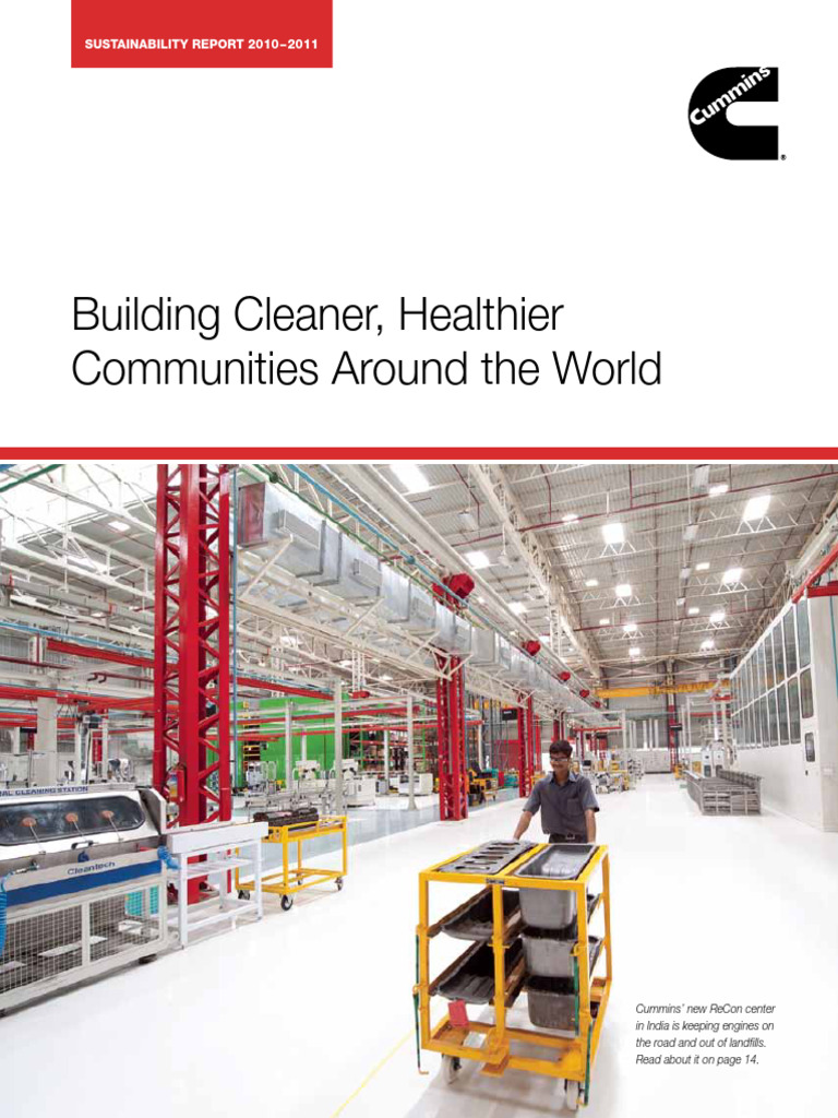 Cummins Sustainability Report 2010 2011 Pdf Cummins Business