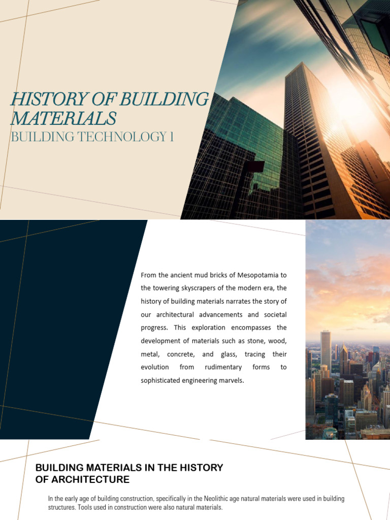 Evolution of Building Materials | PDF | Concrete | Iron