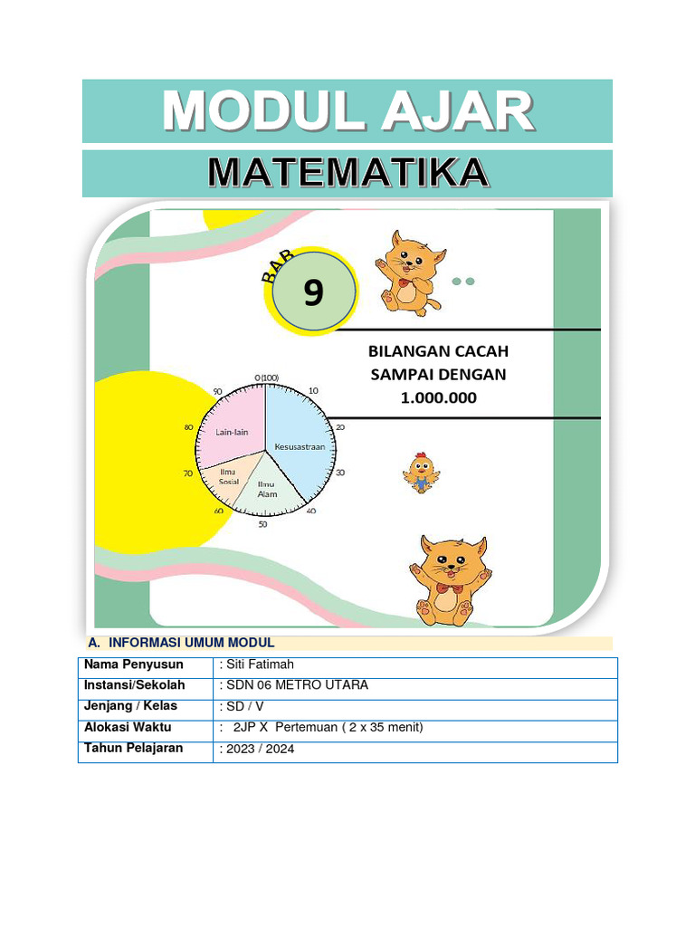 Modul Ajar Bilangan Cacah Kelas V | PDF