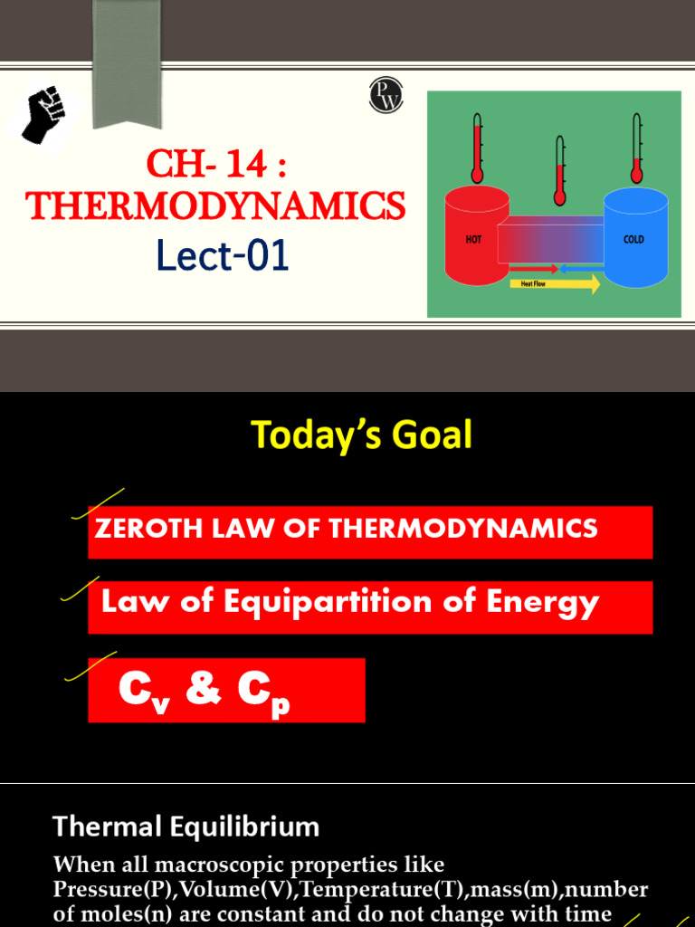 Ch-Thermodynamics Lect 01 Notes | PDF | Science & Mathematics