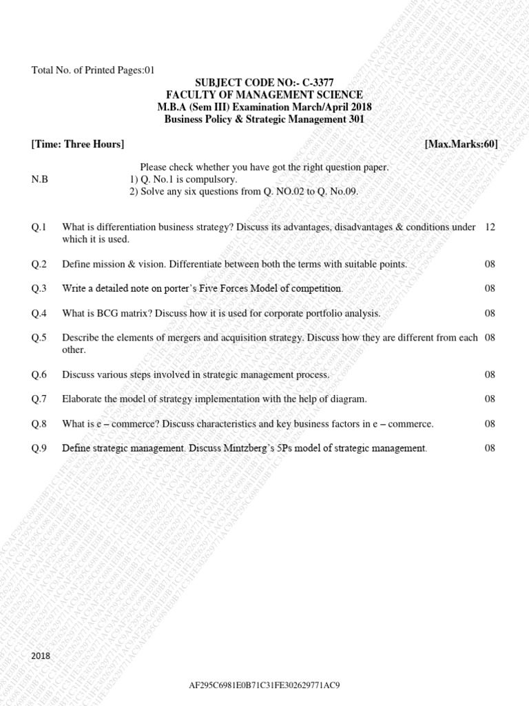 BPSA Questionpaper | PDF