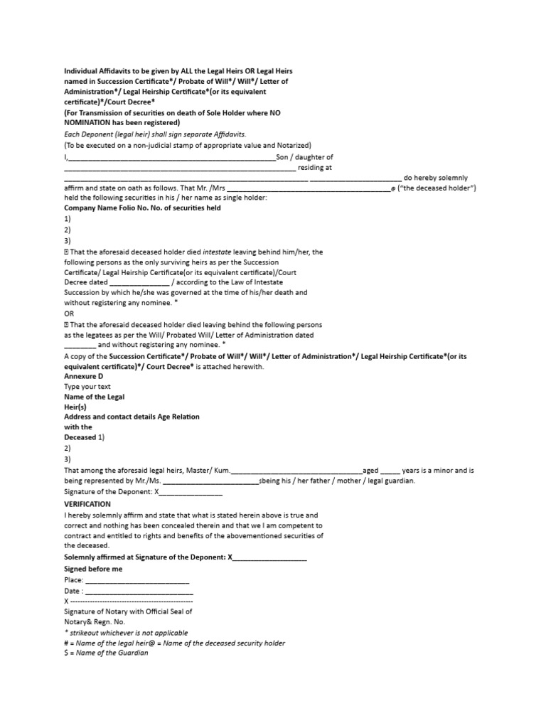 Simplified procedure for transmission of shares sebi circular 1 2