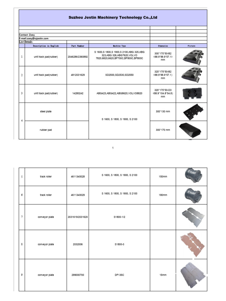 Asphalt Paver Parts and Diagrams | PDF