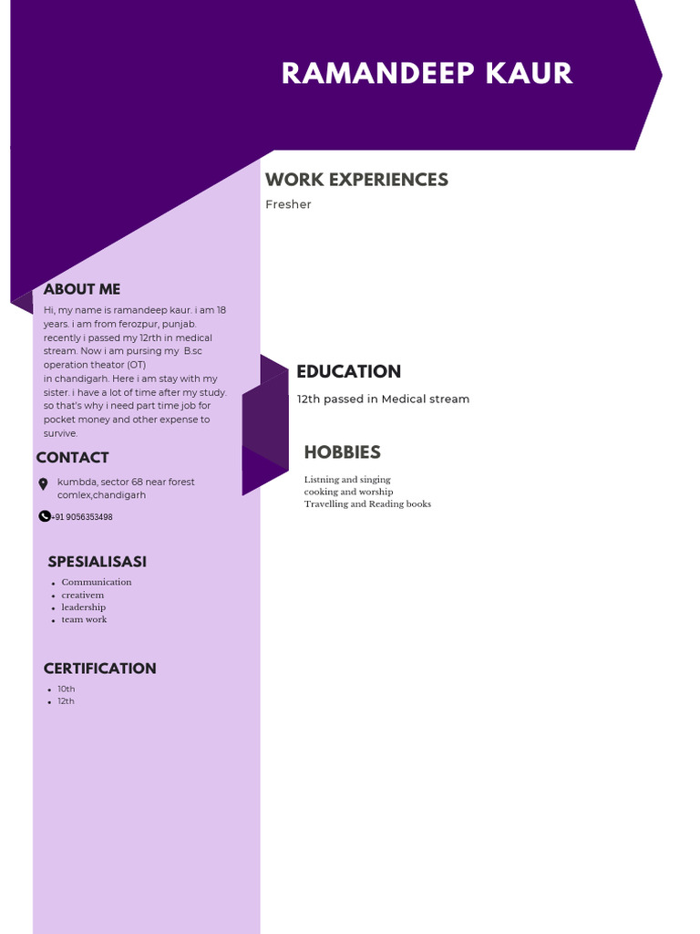 Simple Resume 12 | PDF